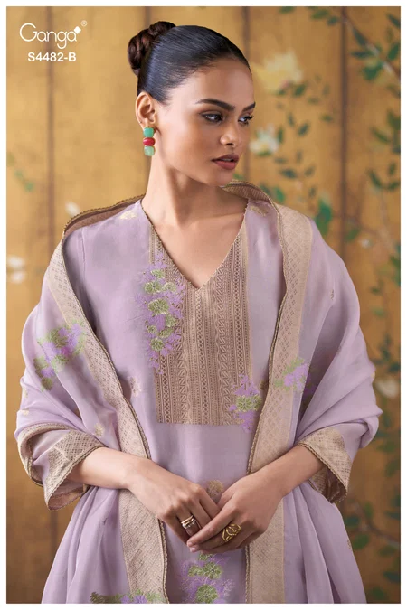 Lupita 4482 By Ganga Bemberg Silk Designer Salwar Suits
